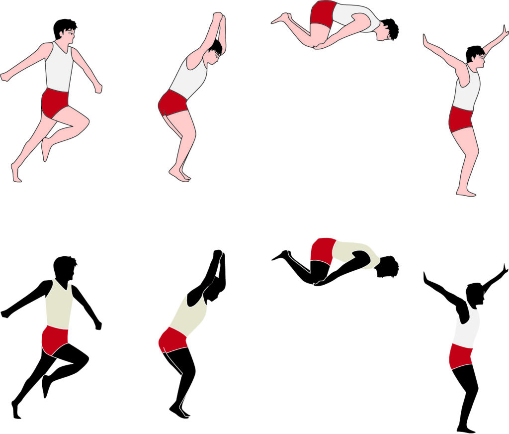 体操の床運動のイメージ