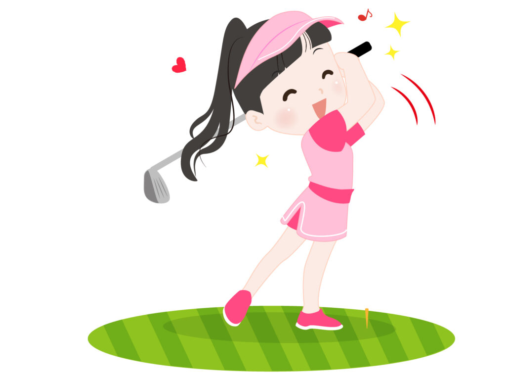 美人女子ゴルファーのイメージ