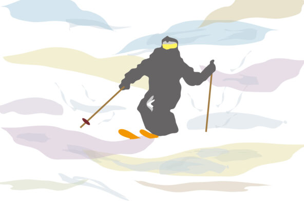 スキーのモーグルのイメージ