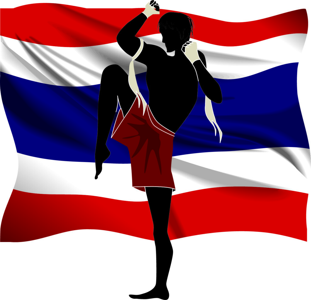 タイ国旗とムエタイ戦士