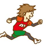 全速力で走るランナー