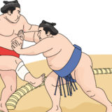 力強い押し相撲