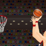 シュートを狙うバスケットボール選手