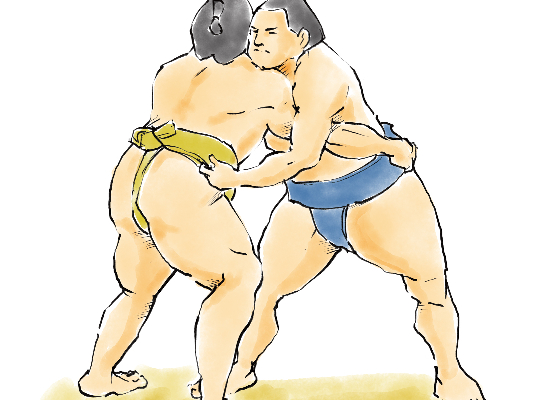 四つ相撲のイメージ